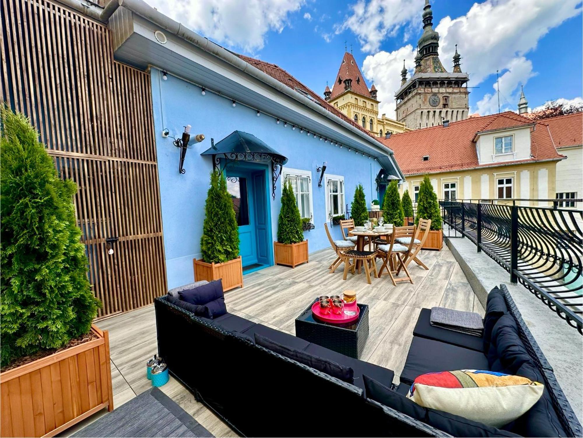 Апартаменты Casa Albastra By Casa Otto Сигишоара Экстерьер фото