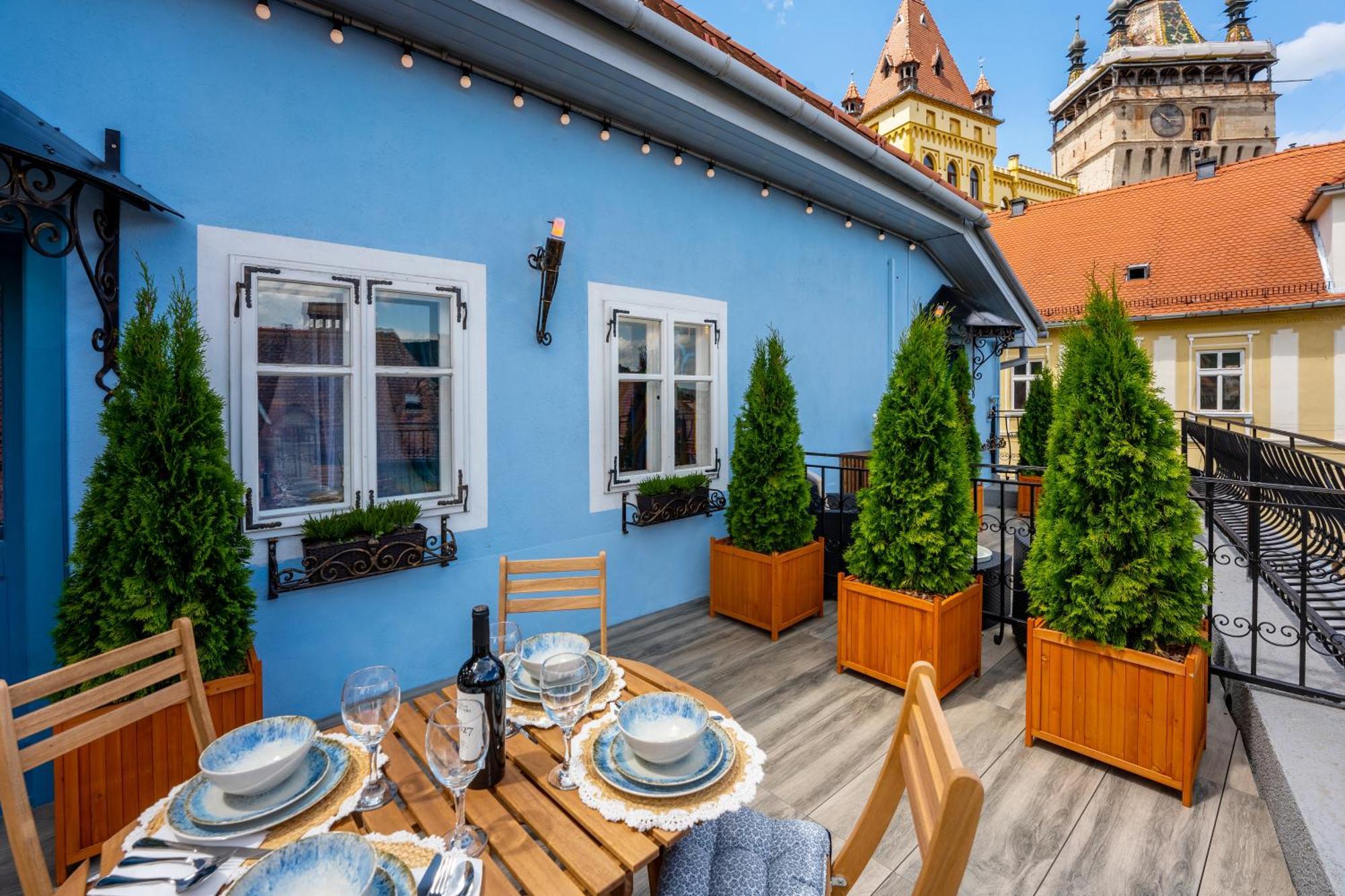 Апартаменты Casa Albastra By Casa Otto Сигишоара Экстерьер фото
